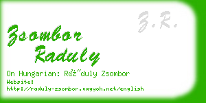 zsombor raduly business card